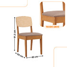 Mesa De Jantar Aspen 180cm Tampo Mdf Vidro Com 6 Cadeiras Cop