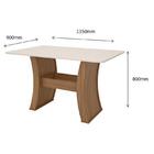 Mesa De Jantar Atenas 135x90 Com 6 Cadeiras - Pr Móveis