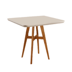 Mesa De Jantar Atenas Madeira Maciça 90x90cm Tampo Quadrado V