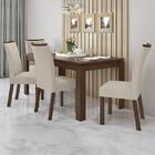 Mesa De Jantar Athenas 180x90 Com 4 Cadeiras Apogeu Imbuia/of