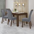 Mesa De Jantar Athenas 180x90 Com 4 Cadeiras Apogeu Imbuia/of