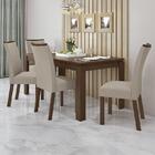 Mesa De Jantar Athenas 180x90 Com 4 Cadeiras Apogeu Imbuia/of