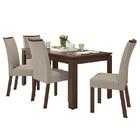 Mesa De Jantar Athenas 180x90 Com 4 Cadeiras Apogeu Imbuia/of