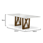 Mesa De Jantar Áustria C03 200x100 Cm - Amarena Móveis - Laca