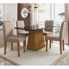 Mesa De Jantar Barbara 135x90 Com 4 Cadeiras Ana - Pr Móveis