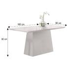 Mesa De Jantar Barbara 160x90 Com 6 Cadeiras Amanda - Pr Móve