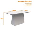 Mesa De Jantar Bárbara Com Tampo Madeirado 160x90 - Pr Móveis