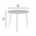 Mesa De Jantar Barcelona Tampo Redondo Freijó/preto