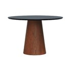 Mesa De Jantar Base Cone Tampo Laminado/laqueado Ø120 Amêndoa