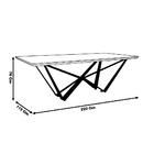 Mesa De Jantar Base De Ferro Shaman 220cm Castanho Oregon - G