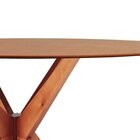 Mesa De Jantar Base Estrelada De Madeira Maciça 100cm Alice C