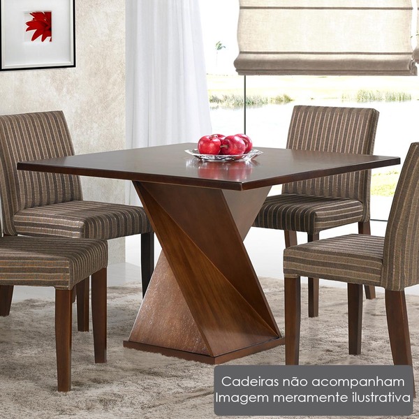 Mesa De Jantar Beauty Acabamento Verniz Poliuretano - Madeira