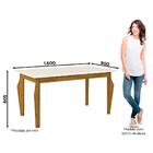 Mesa De Jantar Bel Com 6 Cadeiras Vitória H02 Nat/off/bege -