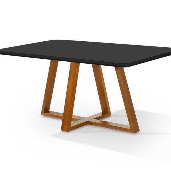 Mesa De Jantar Bela 120x80cm Pés Madeira Tampo Vidro/mdf