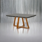 Mesa De Jantar Bela 160x90cm Tampo Vidro/mdf Pés Madeira Cast