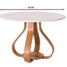 Mesa De Jantar Bella ( Pé Cebola ) 90cm Tampo Laqueado Com Vi