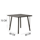 Mesa De Jantar Belo Yan 0,80x0,80 Estilo Industrial