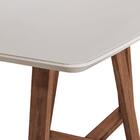 Mesa De Jantar Bennett C/ Vidro 160 Cm  Natural C/ Vidro Off