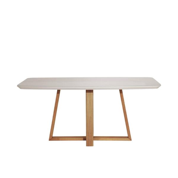 Mesa De Jantar Bennett C/ Vidro 180 Cm - Cinamomo C/ Vidro Of