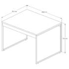 Mesa De Jantar Bréscia 100x75cm Em Aço Industrial Tampo Mdf R