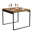 Mesa De Jantar Bréscia 100x75cm Em Aço Industrial Tampo Mdf R