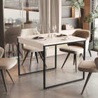 Mesa De Jantar Bréscia 100x75cm Em Aço Industrial Tampo Mdf R