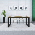 Mesa De Jantar Bronx 160x90x75cm  Vermont Oak/preto