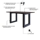 Mesa De Jantar Bronx R 160cmx90cmx75 Cm Terracota/preto