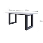 Mesa De Jantar Bronx R 180cm X90x75cm Branco/preto