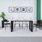 Mesa De Jantar Bronx R 180cm X90x75cm Branco/preto