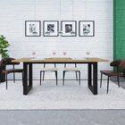 Mesa De Jantar Bronx R 200cm X90x75cm Vermont Oak/preto