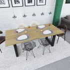 Mesa De Jantar Bronx R 200cm X90x75cm Vermont Oak/preto