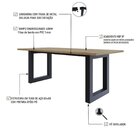 Mesa De Jantar Bronx R 200cm X90x75cm Vermont Oak/preto
