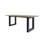 Mesa De Jantar Bronx R 200cm X90x75cm Vermont Oak/preto