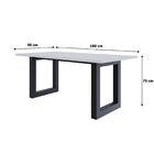 Mesa De Jantar Bronx Rg2 180x90x75cm Branco/preto