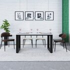 Mesa De Jantar Bronx Rg2 180x90x75cm Branco/preto