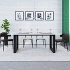 Mesa De Jantar Bronx Rg2 200x90x75cm Branco/preto