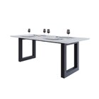 Mesa De Jantar Bronx Rg2 200x90x75cm Branco/preto
