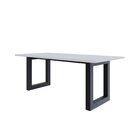 Mesa De Jantar Bronx Rg2 200x90x75cm Branco/preto