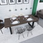 Mesa De Jantar Bronx Rg2 200x90x75cm Terracota/preto
