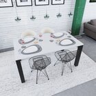 Mesa De Jantar Bronx U 160 Cmx90x75cm Branco /preto