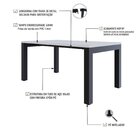 Mesa De Jantar Bronx U 160 Cmx90x75cm Branco /preto