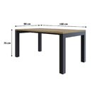 Mesa De Jantar Bronx U 160 Cmx90x75cm Vermont Oak/preto