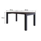 Mesa De Jantar Bronx U 160x90x75cm  Terracota/preto