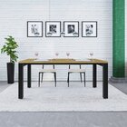 Mesa De Jantar Bronx U 180 Cmx90x75cm Vermont Oak/preto