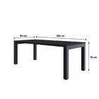 Mesa De Jantar Bronx U 200 Cmx90x75cm Preto