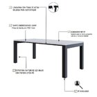 Mesa De Jantar Bronx U 200x90x77cm  Branco/preto