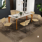 Mesa De Jantar Capri 160cm Off White Nature Com 6 Cadeiras Al