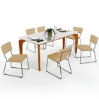 Mesa De Jantar Capri 160cm Off White Nature Com 6 Cadeiras Al