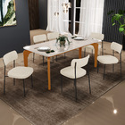 Mesa De Jantar Capri 160cm Off White Nature Com 6 Cadeiras Me